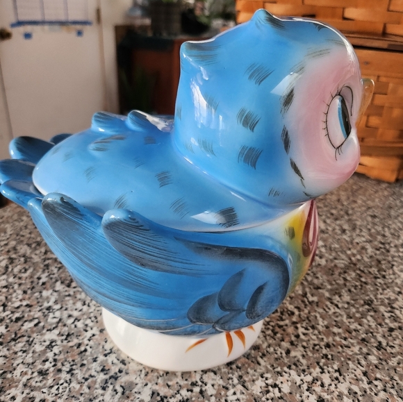 Lefton bluebird cookie jar 50`s vintage - Picture 7 of 11